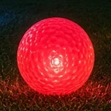 Illustration: lit-up LED golf ball (not a photo)